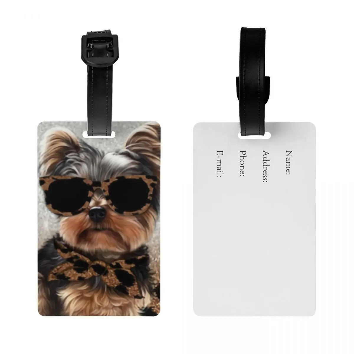 Custom Just A Girl Who Loves Yorkies Luggage Tag Yorkshire Terrier Suitcase Baggage Privacy Cover ID Label