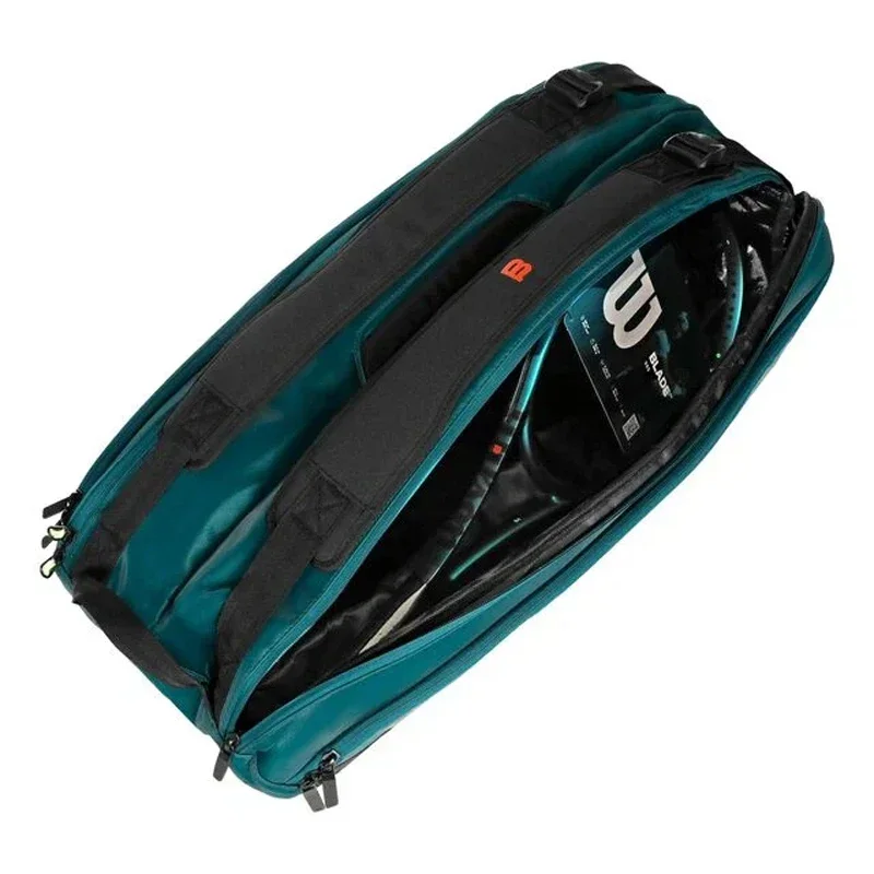 Wilson-Super Tour grande bolsa de raquete de tênis com forro Thermoguard, V9, mochila com raquete, Blade, 9 Pack, raquete grande, 2024