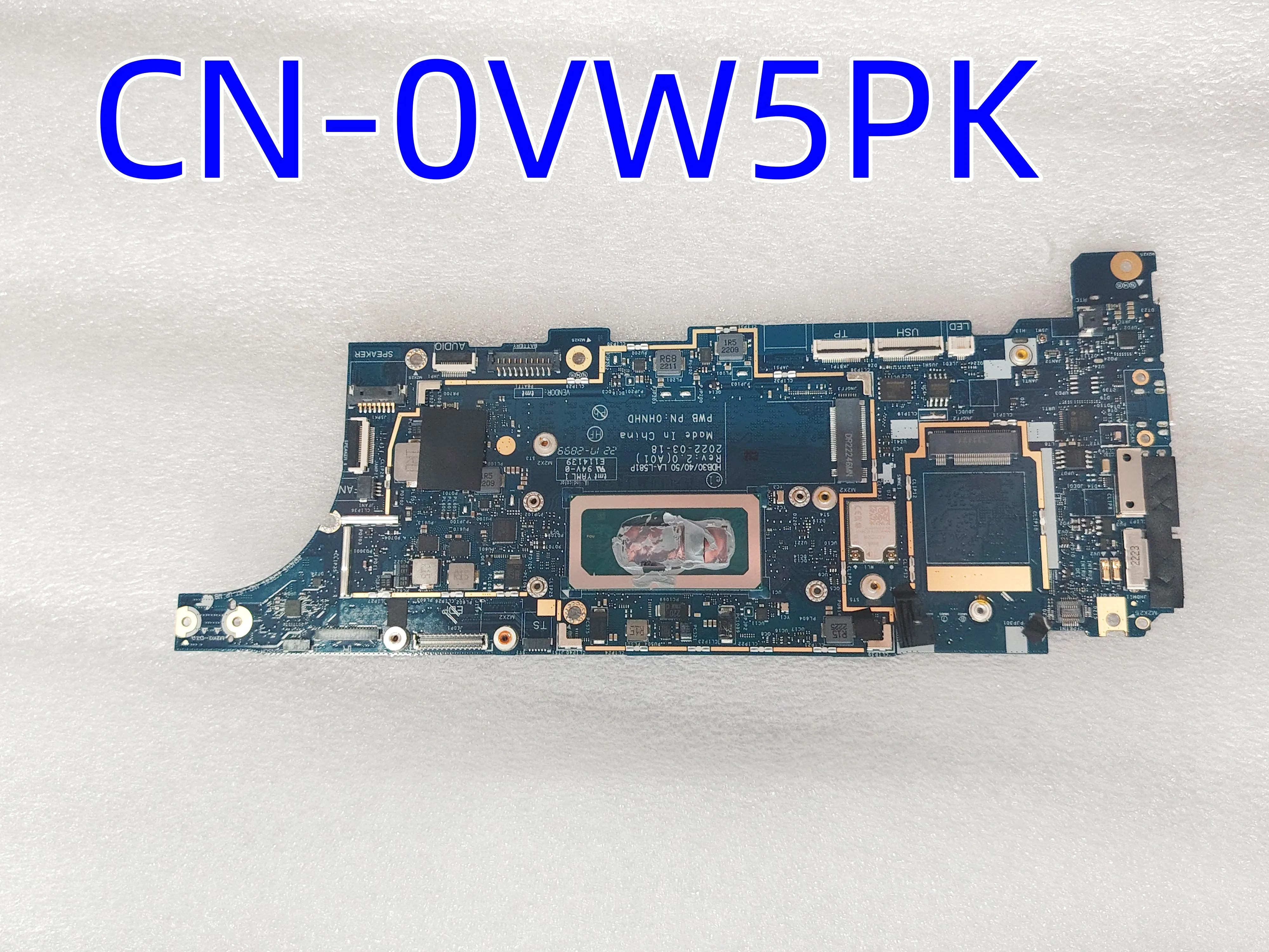 

CN-0VW5PK 0VW5PK VW5PK FOR Dell Motherboard Latitude 7530 7430 7330 MOTHERBOARD WITH SRLFP CPU LA-L581P Fully Work