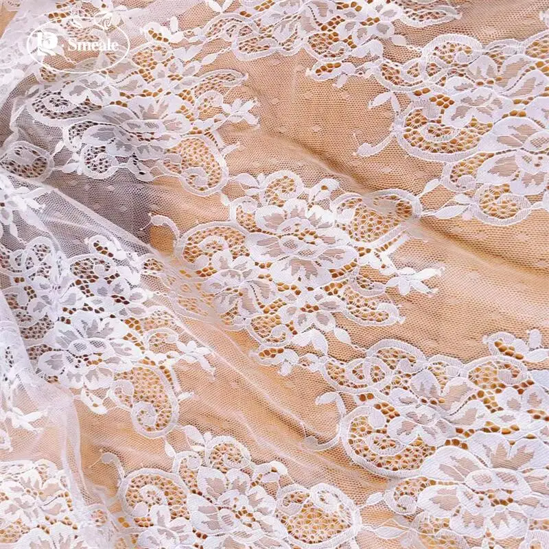 Weicher Baumwoll-Jacquard-Spitzenstoff, Unterwäsche, Vorhänge, Tischdecken, Dünner Spitzenstoff Hohe Qualität 2025. Stoffe zum Nähen – Detail 5