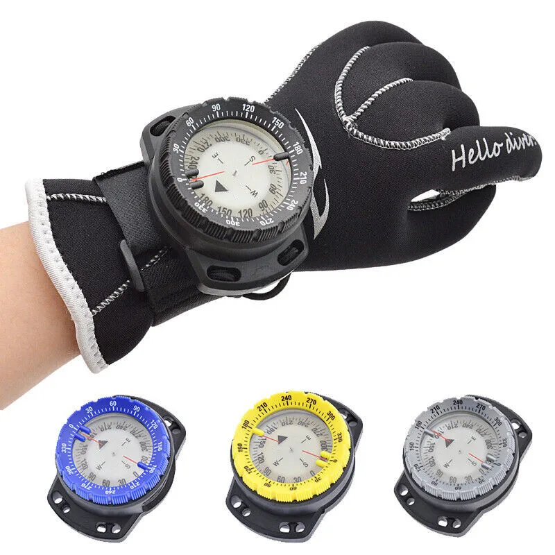 Digital Underwater 50m Diving Compass Professional Waterproof Navigator Digital Scuba Luminous Balanced Watch for Swimming