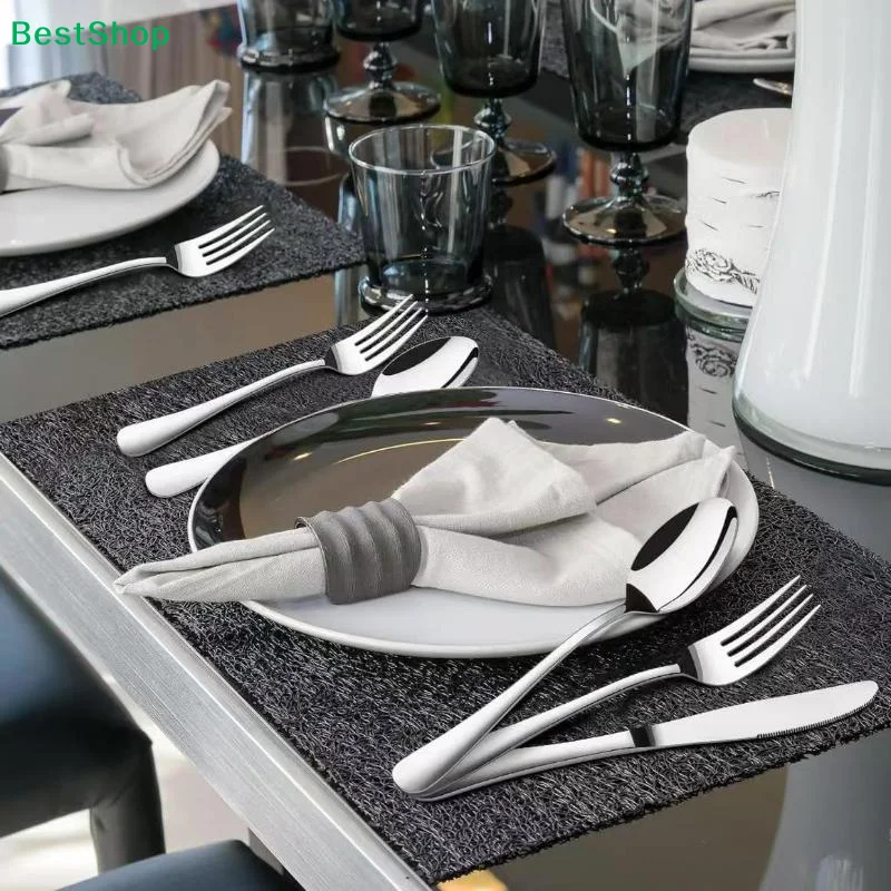 1/3/5 PCS Stainless Steel Flatware Cutlery Set Mirror Finish Rust Proof For Home Restaurant Dining Daily Use view 3