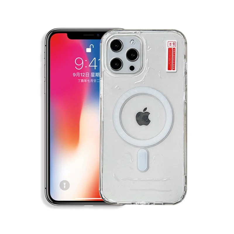 Transparent Magsafe Wireless Charging Case For iPhone 16 15 14 13 12 11 Pro Max Plus Mini Magnetic Bumper Cover image 2