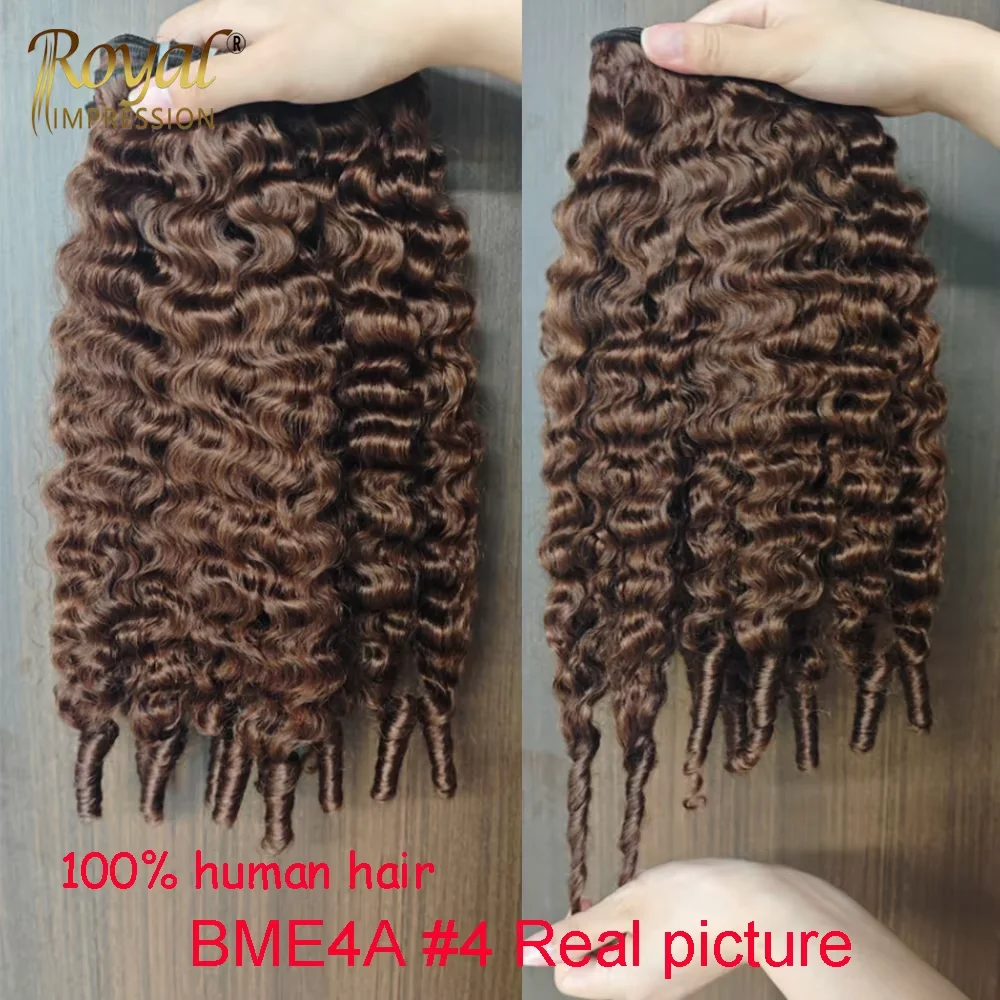 Schokoladenbraune 3A 4C Burmesische Locken-Haarbündel, Rohhaar-Bündel, Echthaar-Extensions, Vietnamesische Pixie-Locken-Bündel – Detail 1