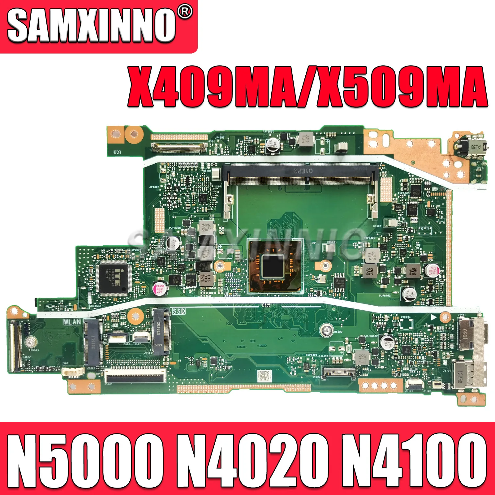 

SAMXINNO X409MA Mainboard For ASUS Asus VivoBook X409M X509MA Laptop Motherboard With N4000 N4020 N5000 CPU Fully Tested Working