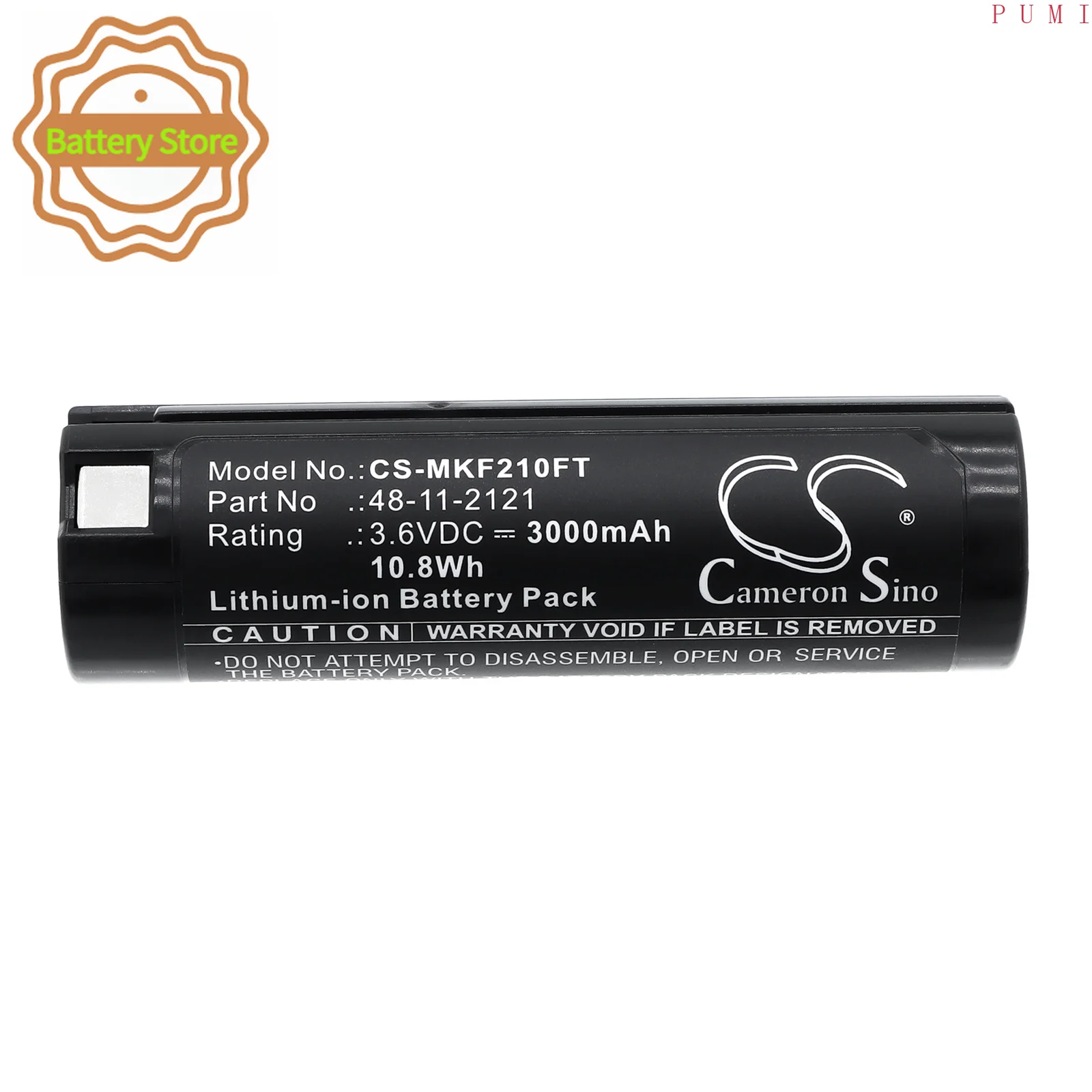 CS Replacement Battery for Milwaukee  2112-21, 2114-21, 2128-21, 2163-21,Headlamp & Flashlight PN:48-11-2121 3000mAh / 10.8Wh