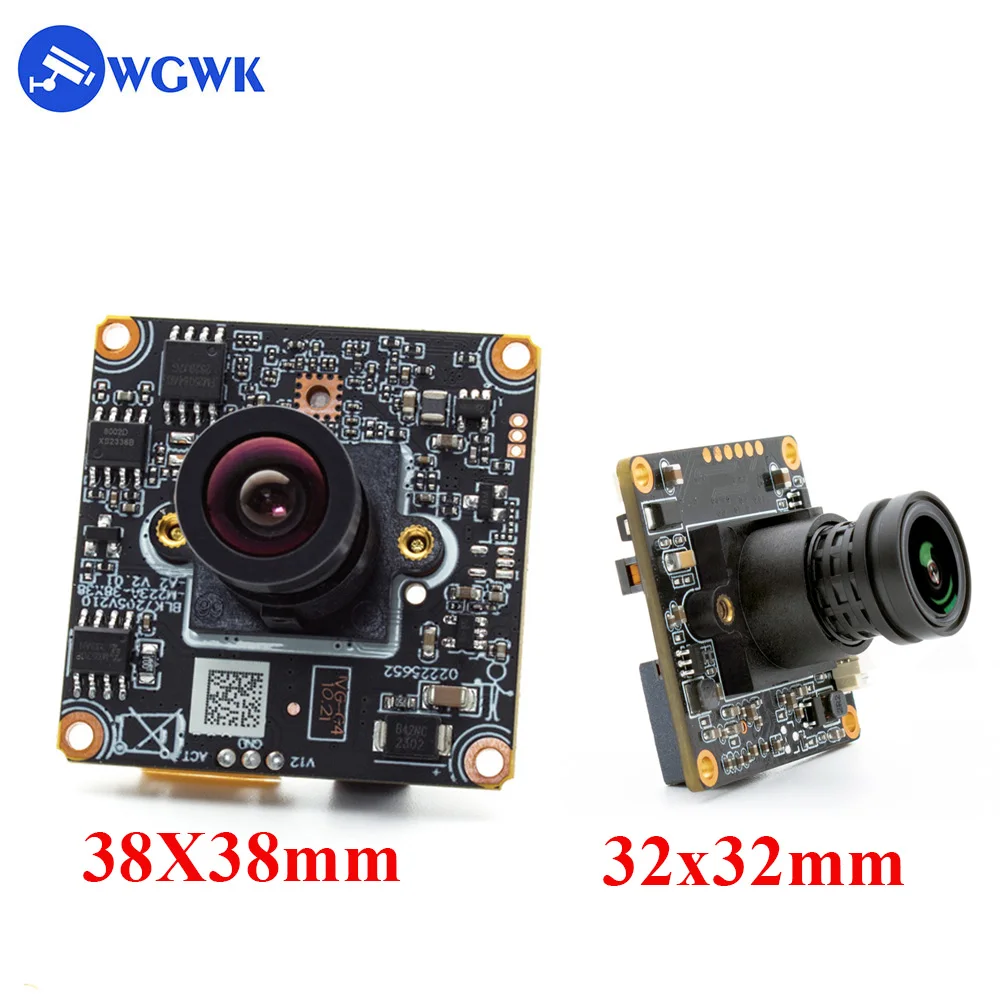 

WGWK 38x38mm HD IP Camera Module Board 32x32mm Mini Size Industrial Video Webcam Module with 2.8/3.6/6/8 CCTV Lens