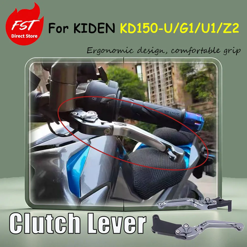 Conjunto de Espejo Retrovisor para KIDEN KD150-U/G1/U1/Z2 con Manillar de Freno de Mano Izquierdo y Derecho, Modificación de Bocina y Manillar Plegable