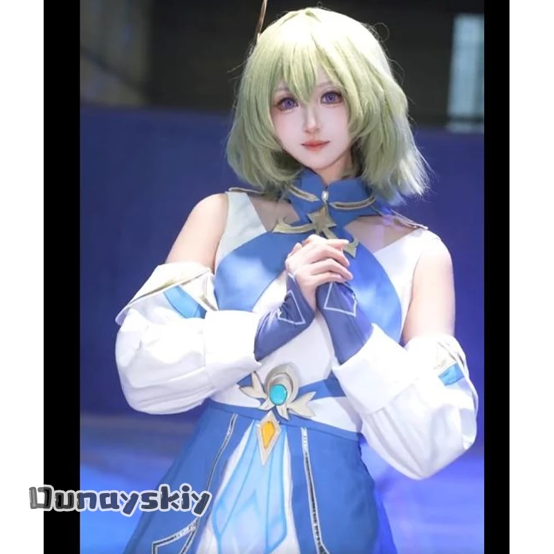 

Kisekiya*Genshin Impact Tholindis Cosplay Costume Full Set Layla Wig Included Cute Dress Roleplay Outfit Sexy Blue Dress Cosplay