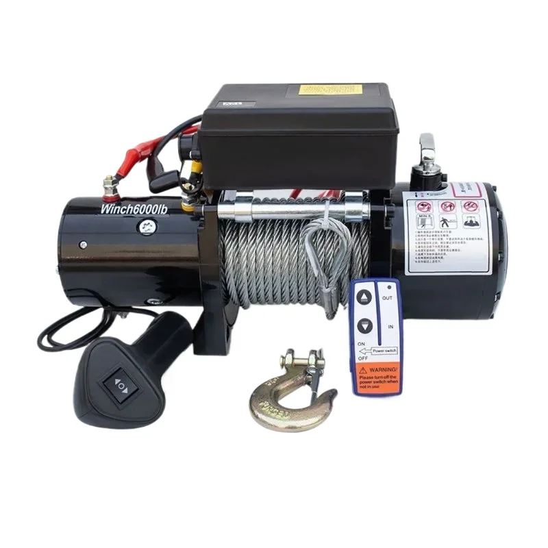 Cross-border Wholesale Electric Winch 12v Off-road Vehicle Self-rescue Car Traction 24v Electric Hoist on-board Crane