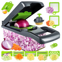 14/16 in 1 Multifunctional Vegetable Chopper Fruit Slicer Manual Food Grater Food Chopper Kitchen Vegetable Slicer Dicer Cutt