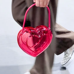 Acrílico noche embrague fiesta corazón caja bolsas para mujeres diseñador de lujo bolso y monederos 2024 nueva moda mini lindo totalizador transparente envío gratis llegada rápida