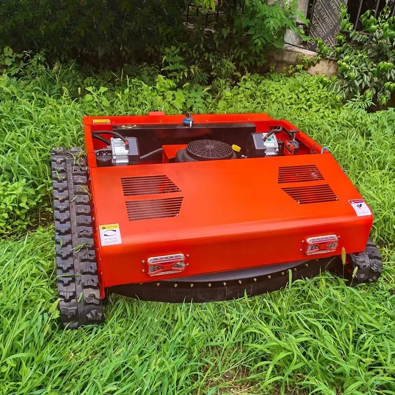 Hot Sale 80cm Cutting Width Tracked RC Grass Cutter All Terrain Robotic Lawn Mower for Orchard Hillside Farm Land Clearing