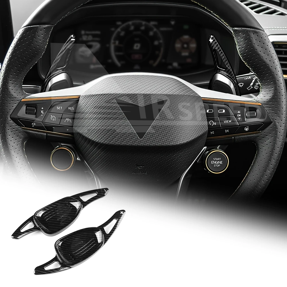 For Cupra Formentor 2021 2022 2023 2024 2025 LEON Ateca Car Steering Wheel Shift Paddle DSG ABS Carbon Fiber Style Extension