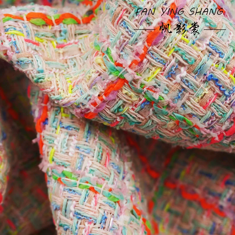 2025 Dopamine Colors Acrylic Fiber Tweed Fabric For Coat Diy - view 3