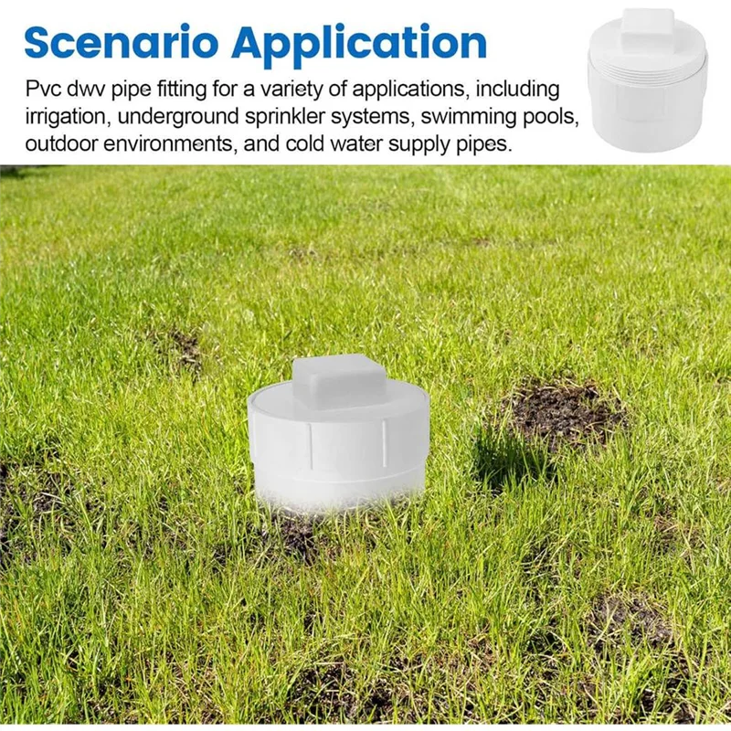 

A69 фитинг для дымохода, 3-дюймовый адаптер для очистки канализации из ПВХ с вилкой для наружного сада, автодомов, ПВХ DWV, колпачок для очистки заподлицо для канализации