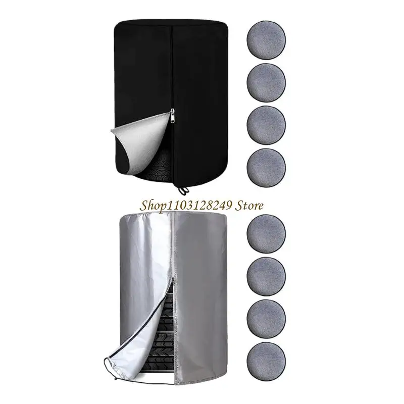 

N5KD 420D Оксфордский чехол на колесо с надежной системой закрытия на шнурке, водонепроницаемый защитный чехол для шин,