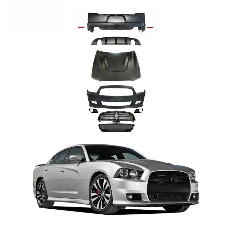 

Plastic Material SRT Style Body Kit for Charger 08-14 Front Bumper Grille Rear Bumper Hood
