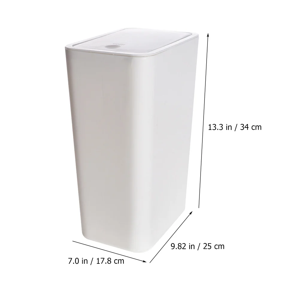 Garbage Can Bathroom Kitchen Waste Basket Office Plastic Square Trash Can Waste Basket Office Separate Collection Box