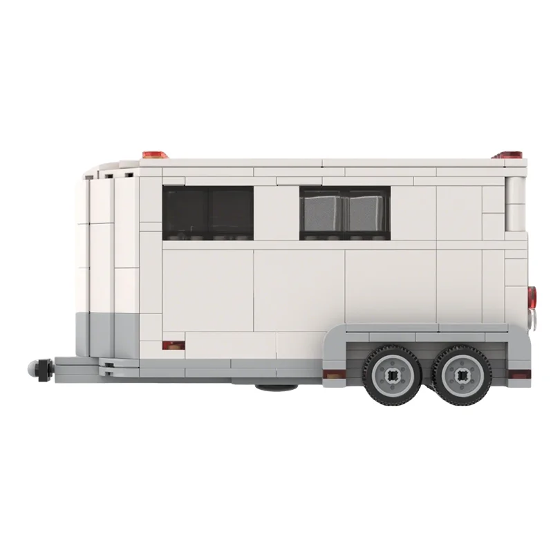 219pcs MOC Horse Trailer City Farm Model Building Blocks Construction Assemble DIY Christmas Gifts Creative Toy Education Idea