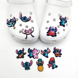 Disney-abalorios para zapatos de la serie Lilo & Stitch, 22 piezas, para Crocs, accesorios de decoración para zapatos, sandalias, regalos para niños