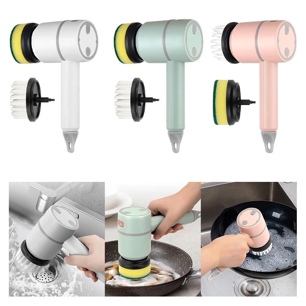 

Electric Automatic Cleaning Scrubber USB Charging Cordless Power Scrubber Multifunctional for Home Kitchen Bathtub Bathroom