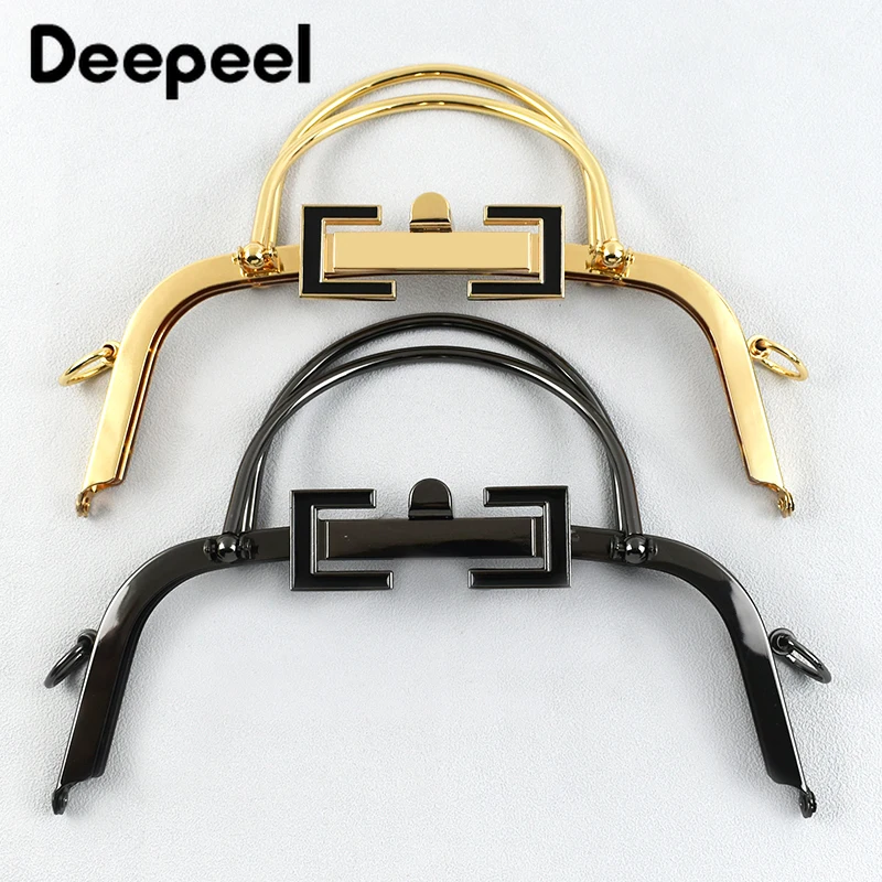 

1Pc Deepeel 20.5cm Metal Bag Handles Women's Purse Frame Kiss Clasp Handbag Lock Buckle Coin Wallet DIY Handmade Accessories