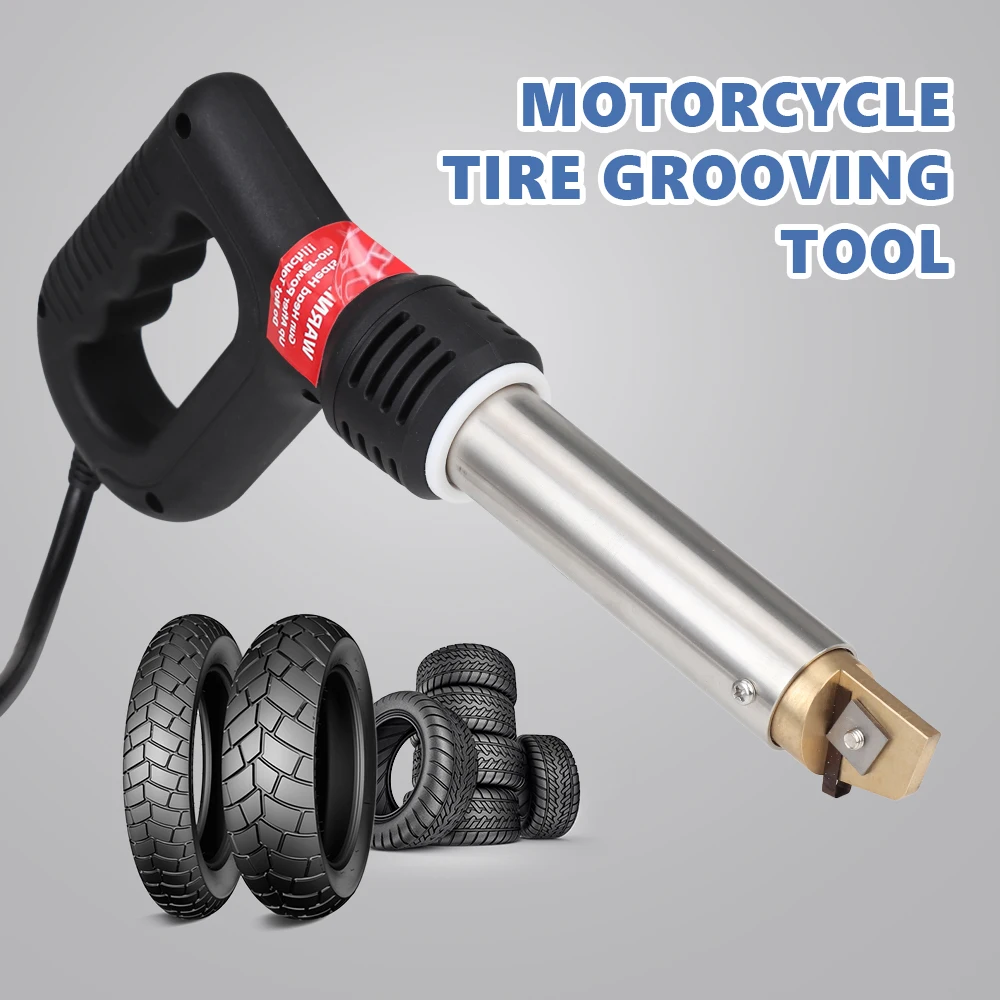 300W Tyre Regroover Tool Portable Tire Grooving Machine Cutting Width 2-10mm Depth 9-14mm for Car Truck Motorcycle Tires