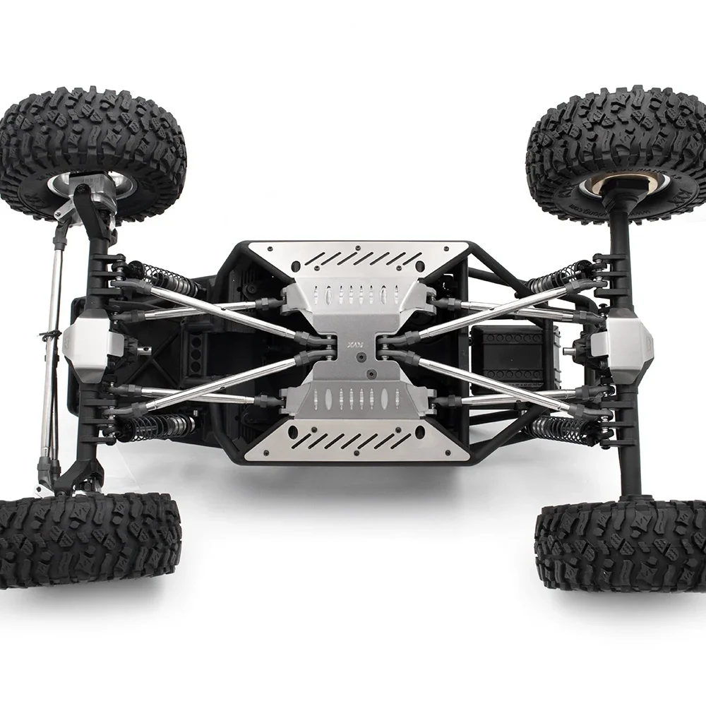 KYX سباق الفولاذ المقاوم للصدأ المحور حامي لوحة لوح التزلج الحرس الهيكل درع ترقيات ل 1/10 مركبة يتم التحكم بها عن بُعد سيارة محوري UTB10 كابرا