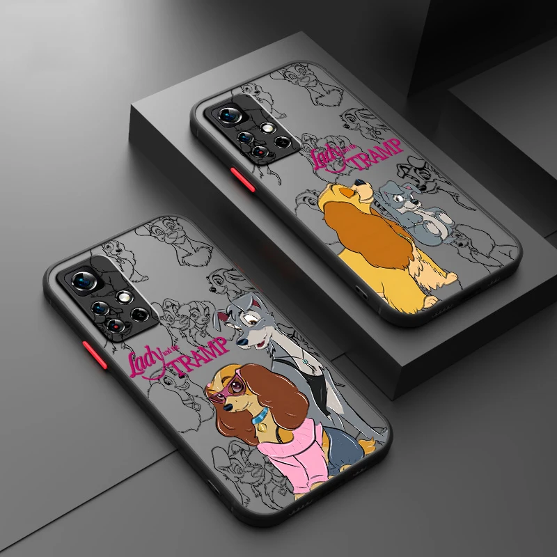 Disney Dog Cute Catroon Frosted Translucent For Redmi Note 13R 13 12 12S 12T 11 11T 11E 10 Pro Plus 5G Soft Phone Case