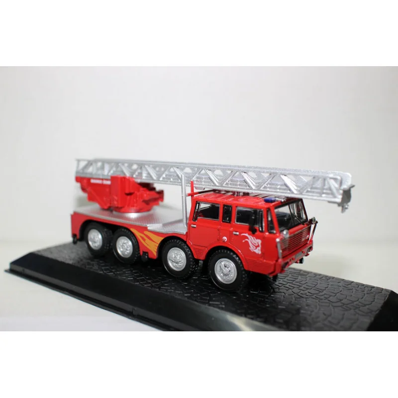 Diecast 1/72 Scale Fire Truck Magirus DL 44 Tatra 813 8×8 Ladder Alloy Car Model Collectible Toy Gift Souvenir Display Ornament