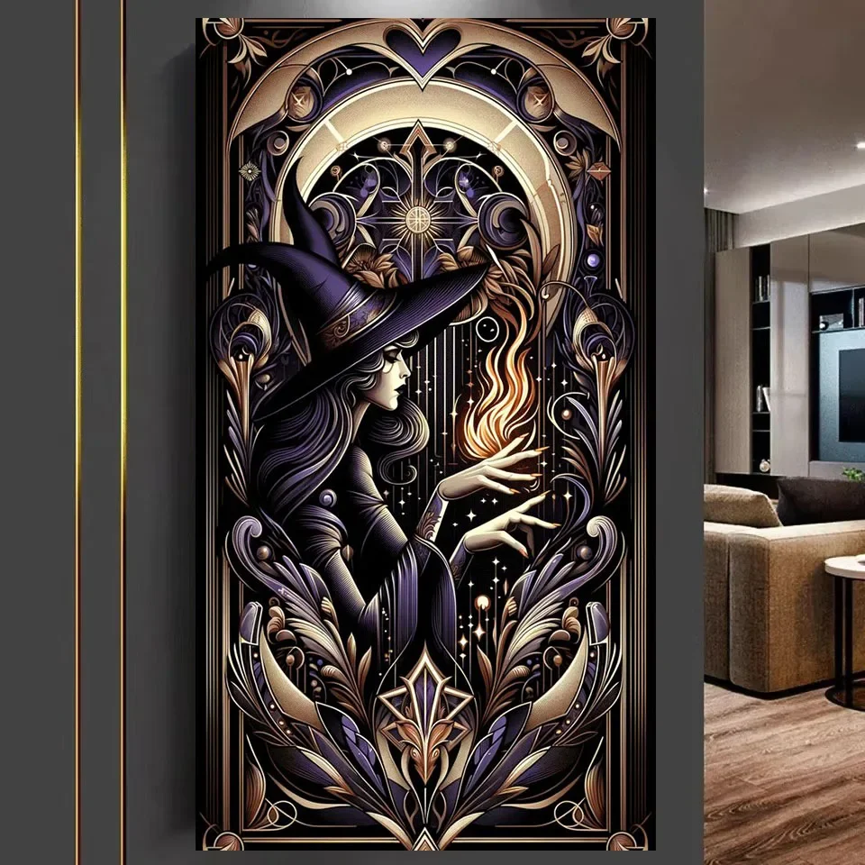 Home Decor Art Nouveau Witch Diamond Painting Magic Woman New Amazing Diamond Mosaic ricamo kit punto croce di grandi dimensioni