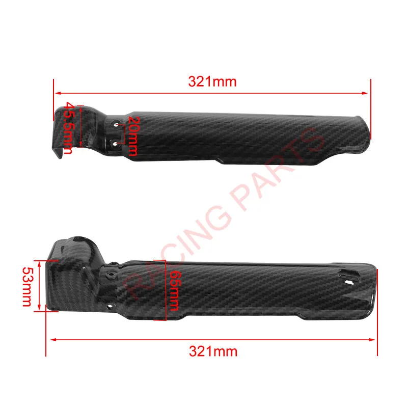 For Surron Light Bee Water Transfer Carbon Fiber Extended Tail Rear Fender Front Mudguard Battery Cover SUR-RON Accessories