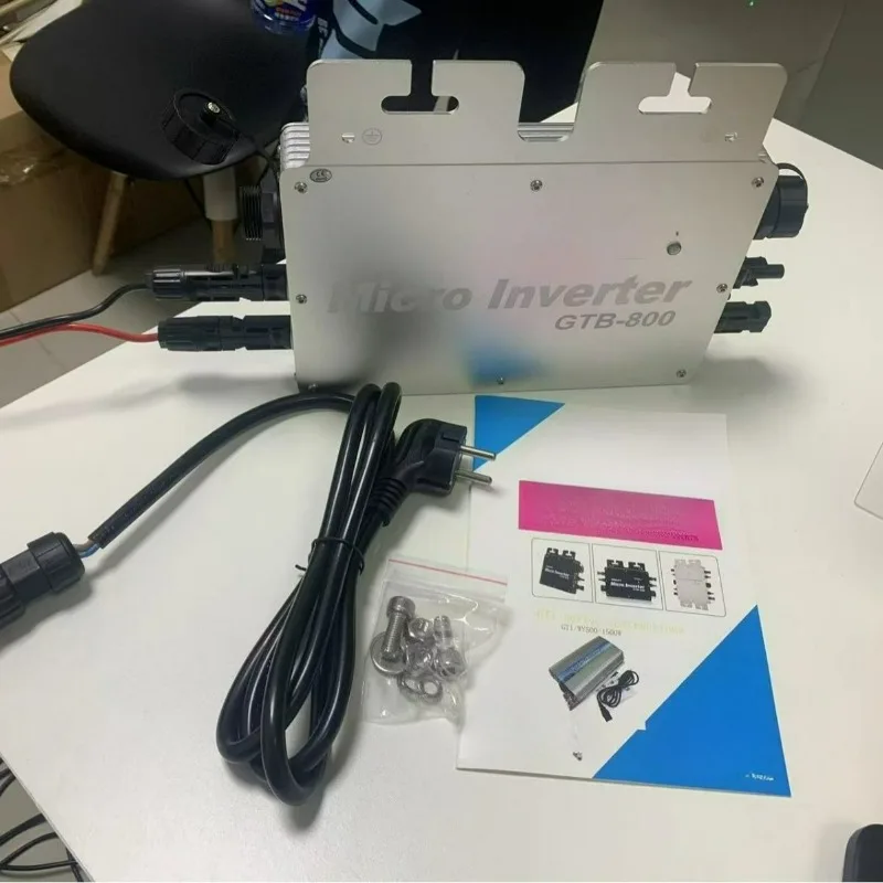 800W Solar Micro Inverter, Dual MPPT On-Grid Tie Inverter, 230V AC Output, Plug & Play for Home Balcony Solar Panel System