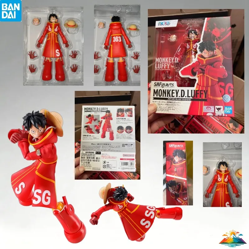 

[В наличии] Оригинальная коллекционная фигурка Bandai SHF One Piece Monkey D. Luffy Future Island Egghead, аниме-фигурка, модель, игрушка