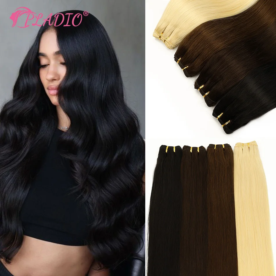 

Натуральные черные прямые бразильские волосы PLADIO 100 г, пучки для наращивания, 14-28 дюймов, шелковистые, мягкие, без спутывания, человеческие волосы