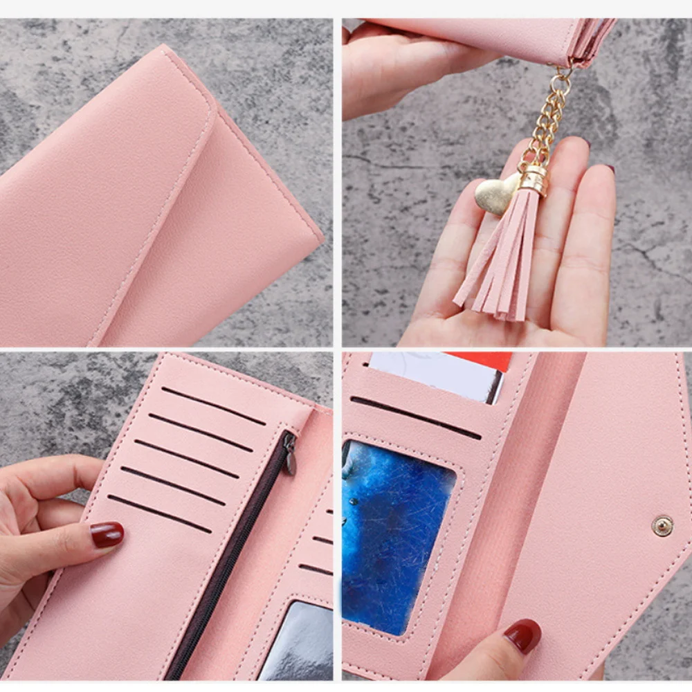 Women Wallets Leather Long Purses Femal Clutch Handbags Coin Purse Cards Holder PU Leather Billfold Wallet