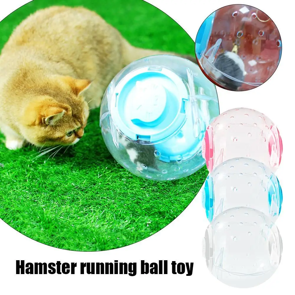 Small Pet Hamster Running Ball with Leash Exercise Toy Household Running Jogging Toy Hamster 12cm