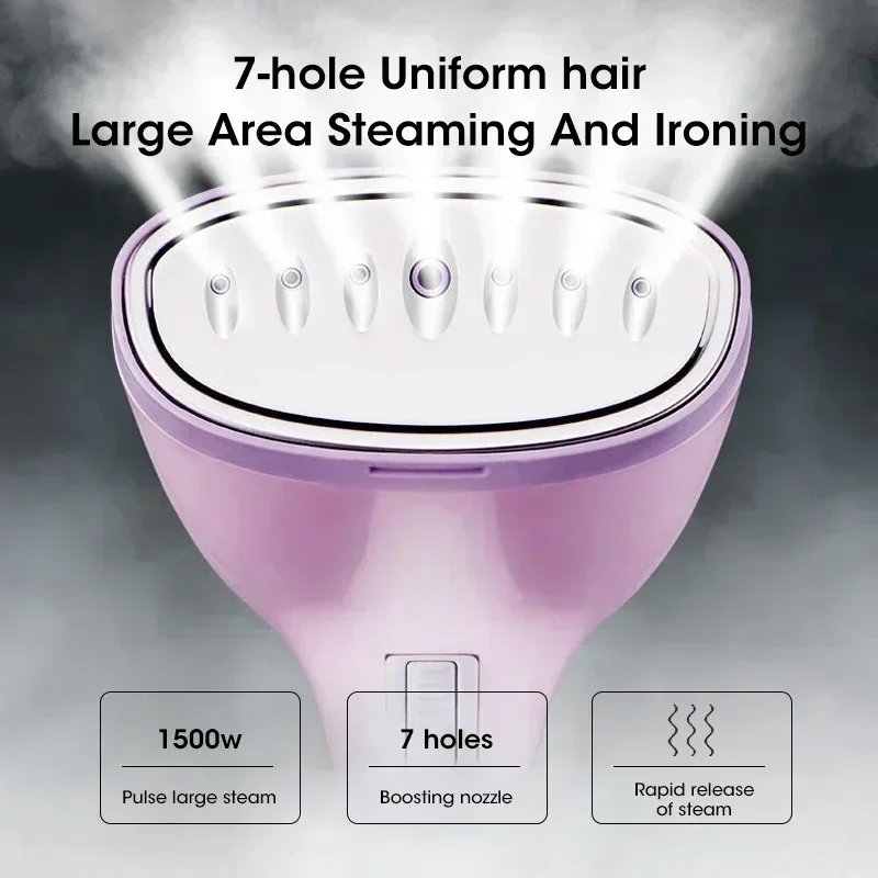 مُبخّر ملابس محمول باليد 1500 وات للملابس 330 مللي قماش منزلي محمول ماكينة مكواة بخار كهربائية صغيرة للاستخدام المنزلي أثناء السفر