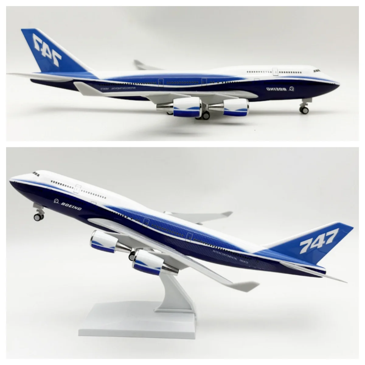 

30cm Original Model B747 Prototype Airways Airplane Model Toy Resin 1/250 Scale Diecast Aircraft Model Kit with Wheels for Plane