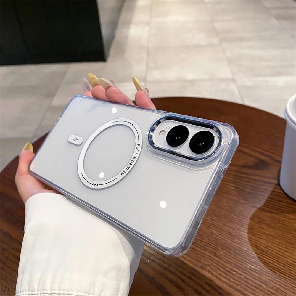 Transparent Wireless Charging For Magsafe Cases For Samsung Galaxy S26 S25 S24 S23 Ultra Plus A57 A56 A36 5G Shockproof Cover