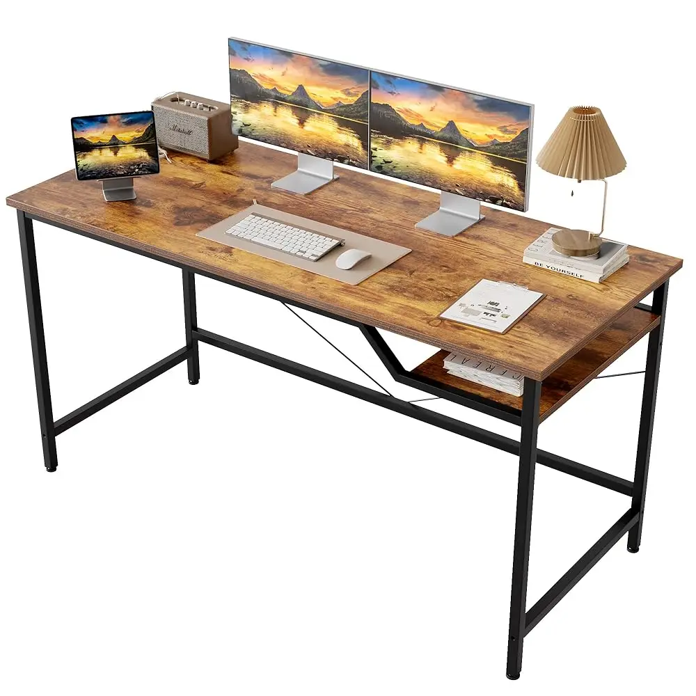 

Computer Desk 55Inch, Gaming Desk For Small Spaces, Modern Simple Style Table For Home Office, Study Student Writing Table