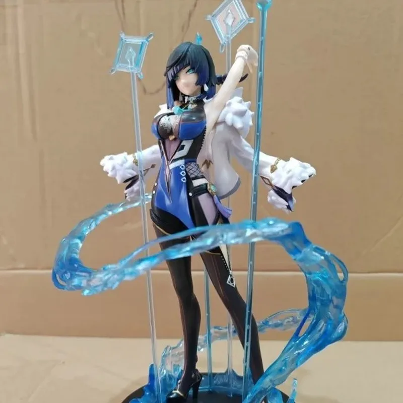 

Genshin Impact Yelan Lansheng Yougu Gk Statue Pvc Action Figure Thousand Faces Cheongsam Long Boots Desktop Ornament Model Toys