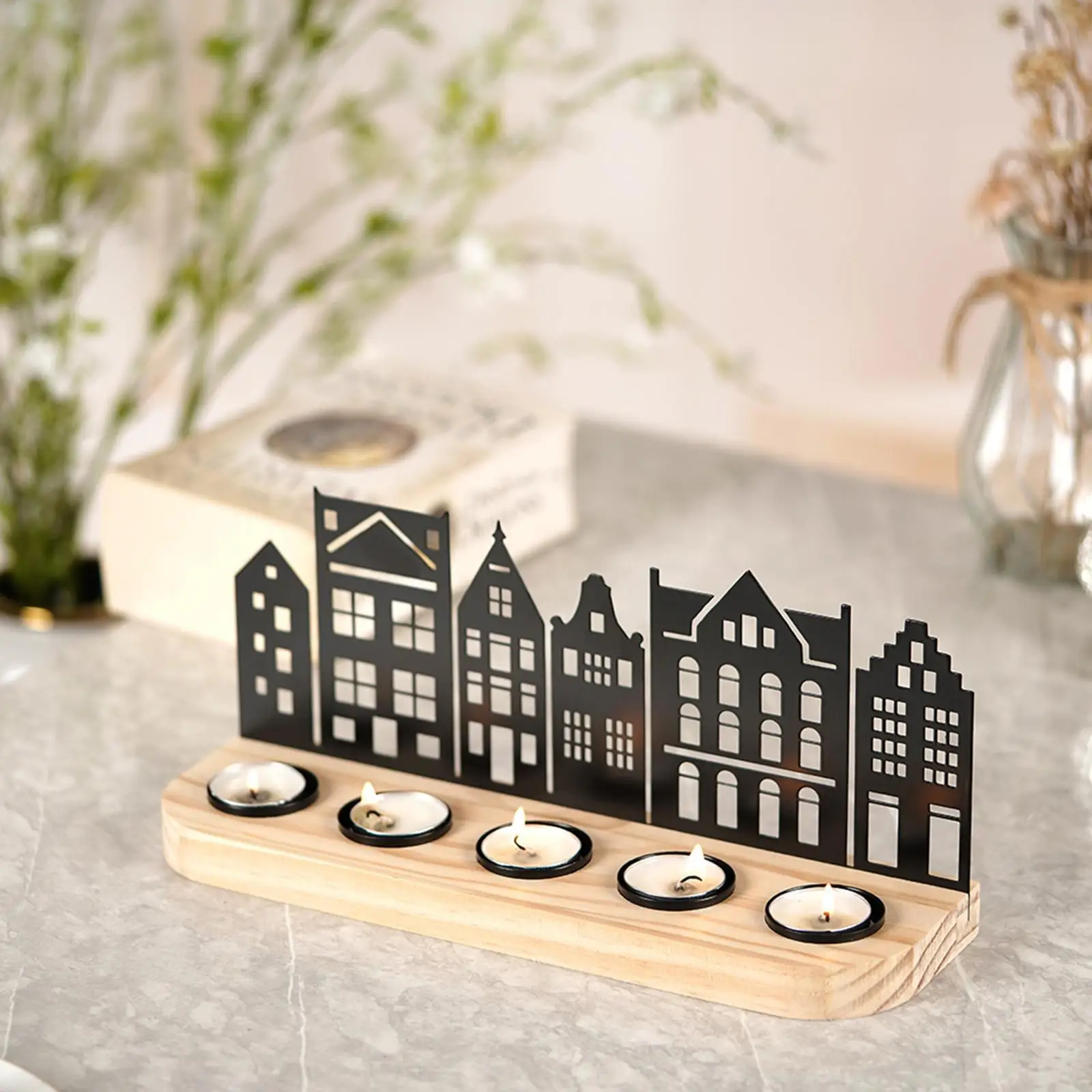 Candelabras Center Piece Home Desktop Decoration Tea Light Holder for Living Room Housewarming Parties Bedroom Anniversary