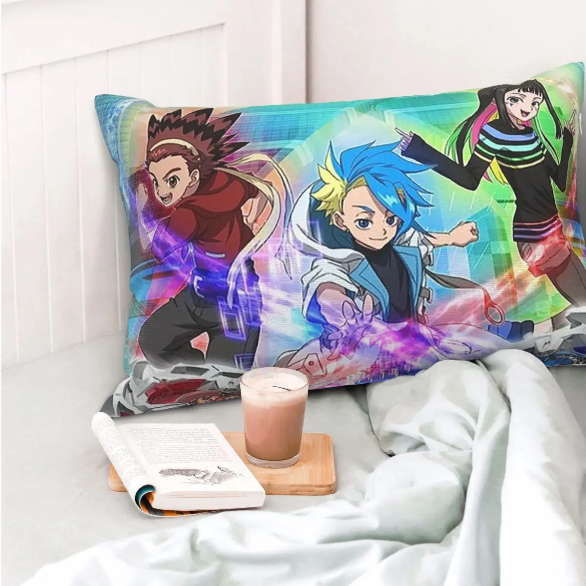 Funda de almohada rectangular Beyblade X, funda de cojín decorativa para dormitorio, cama, hogar, almohada cómoda
