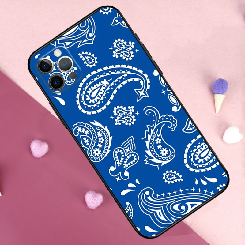 Royal Bandana Paisley Phone Case For iPhone 13 14 15 16 Pro Max Plus 11 12 Pro Max 7 8 X XS XR 12 13 Mini Cover