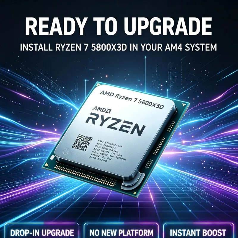 AMD Ryzen 7 5800X3D Gaming Processor AM4 Platform 8 Core 16 Thread 5GHz 96MB Cache Loose Piece