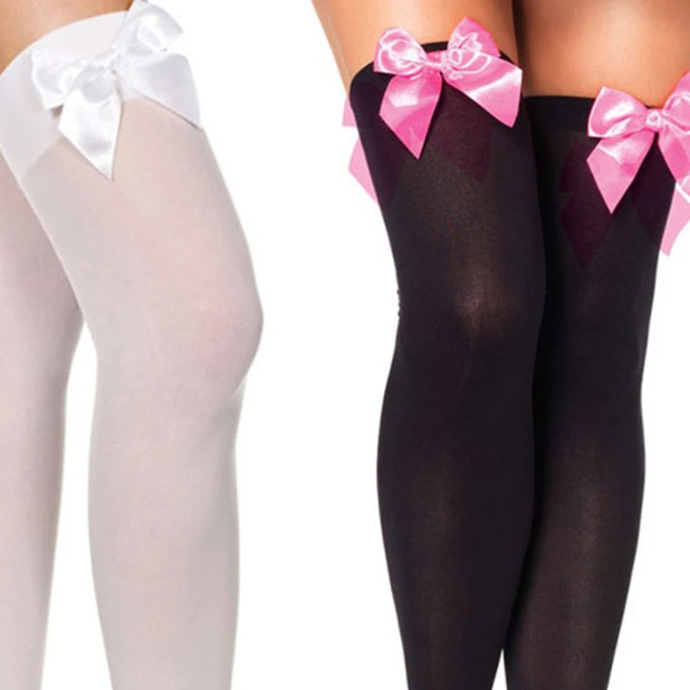 

Brand New Fashion High Quality Widely Applicable Affordable Stockings Over Knee Socks High Stockings Sports Bowknot