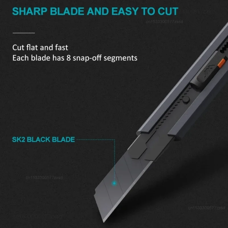  JIMIHOME Multifunctional Utility Knife with Safety Lock Carbon Steel Blade Professional Paper Cutter Household Hand Tools