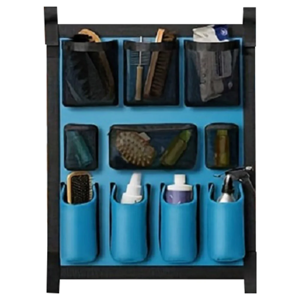 

Сумка для хранения конных снастей Органайзер для прицепа для лошадей Большая подвесная сумка для хранения (синяя)